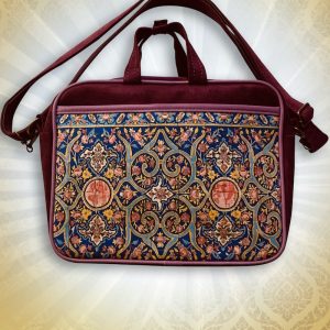 A tablet bag adorned with intricate Persian-inspired designs, adding an exotic flair to your accessory collection.